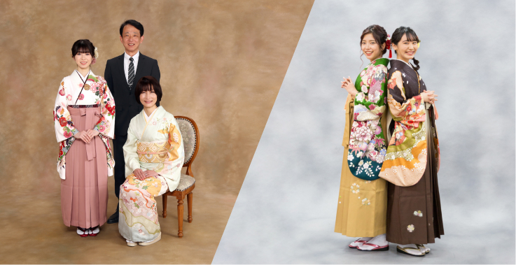 家族や友人との記念写真
